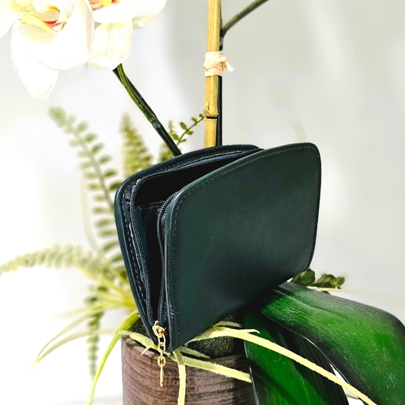 Vintage Coach Zip-Around Compact Wallet Clutch # 7242 (Bottle Green) - Picture 6 of 13